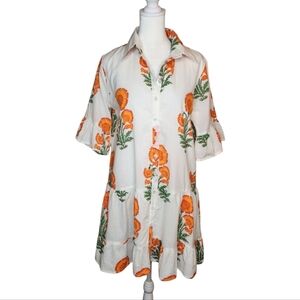 Victoria Dunn Sullivans Swing Floral Shirt Dress Size XS